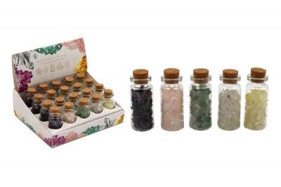 Wellbeing Health Crystals In Glass Bottle