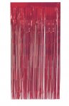 Ruby Red Foil Fringe Door Curtain 1m x 2m
