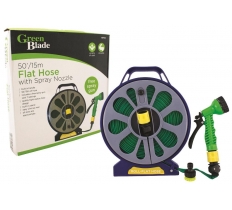 Flat Hose With Spray 15m