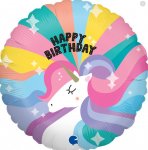 9" Birthday Unicorn Balloon