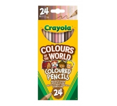CRAYOLA 24 COLOURS OF THE WORLD COLOURED PENCILS