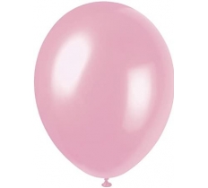 12" Premium Pearlized Balloons Crystal Pink Pack Of 8