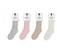 Lurex Knitted Slipper Socks