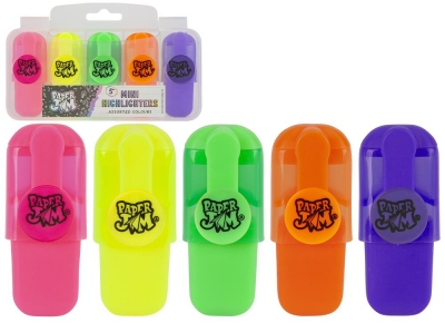Paper Jam 5 Pack Mini Highlighters