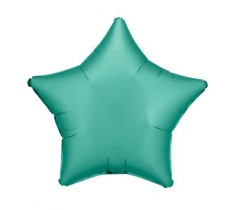 Amscan Silk Lustre Jade Green Star Standard Foil Balloons