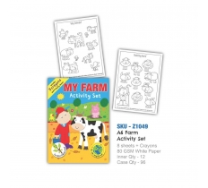 Farm A6 Mini Activity Pack With Crayons