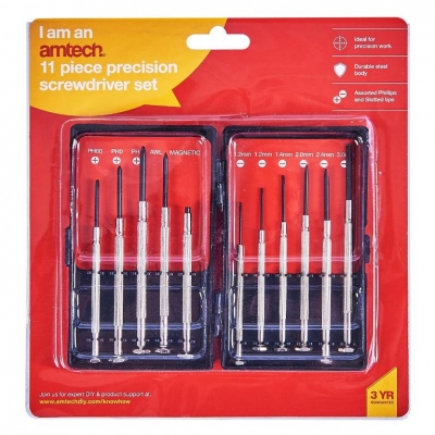 Amtech 11Pc Precision Screwdriver Set