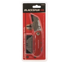 Folding Lock Back Utility Knife With 5 Spare Blades
