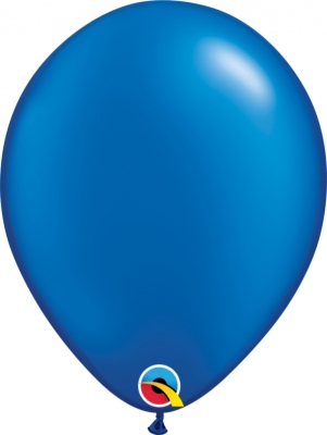 Qualatex 11" Plain Latex Round Pearl Sapphire Balloons 25 Pa