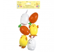 Novelty Fillable Eggs 6Pack