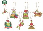 Grinch Mdf Tree Hangers 8cm