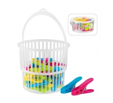 Bettina Pegs and Basket 36pc