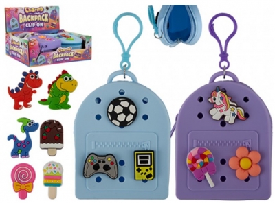 Silicone Backpack Case With Clip & Charms
