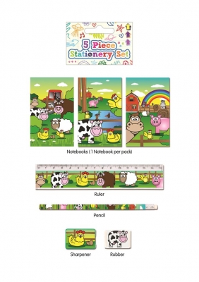 Farm Animal Stationery Set Of 5