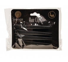 Black Long Hair Clips 4 Pack