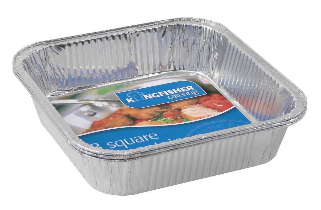 Medium Foil Food Containers And Lids 9 Pack - Click Image to Close