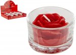 Rose Candle In Glass Holder