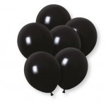 12" Black Premium Latex Balloons 10PC