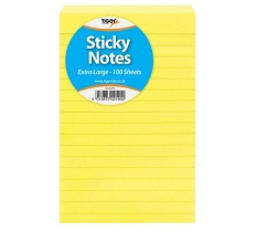 Tiger Sticky Notes Extra Large Ruled / Neon Yellow