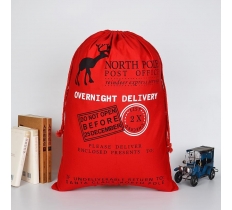 Red Overnight Delivery Santa Sack 70cm X 50cm