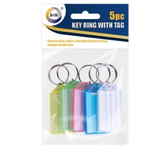 5Pc Key Ring With Tag