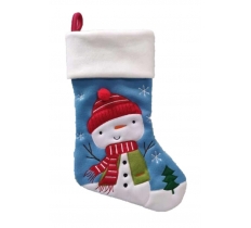 Deluxe Plush Snowman Stocking 40cm X 25cm