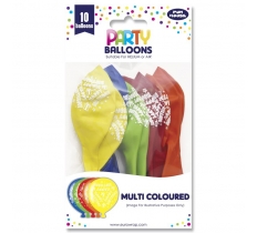 Party Balloons Multi 10 Pack