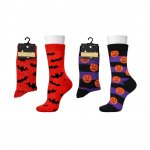 Ladies Cotton Halloween Design Socks
