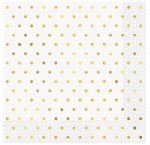 ELEGANT GOLD FOIL DOTS LUNCHEON NAPKINS 16PACK FOIL STAMPED