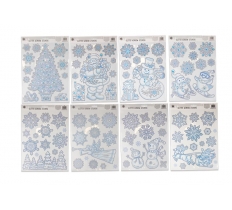 Glitter Snowflake Scene Window Stickers