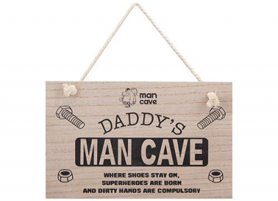 Man Cave Door Sign 24cm X 15cm X 0.6cm