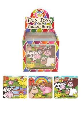 Farm Animals 13cm X 12cm Puzzle X 108 ( 9p Each )