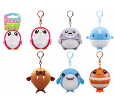 Plush 10cm Sea Life Animal With Clip ( Assorted Designs )