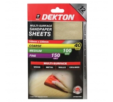 Dekton 12 Pack Sandpaper