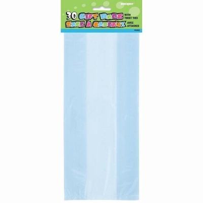 Baby Blue Cellophane Bags 30 Pack