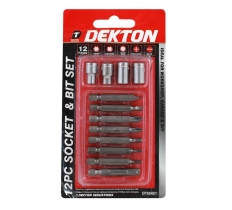 Dekton 12 Piece Screwdriver Bits And Sockets