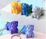 3D Printed Dog Keyring Toy 6#