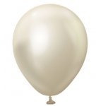 Kalisan 5" Mirror White Gold Latex Balloons 100 Pack