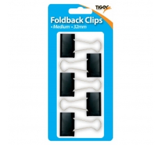 Tiger Hang Pack Coloured Fold Back Clips 32mm ( Assorted )