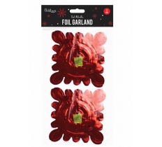 Red Foil Garland - 2 Pack