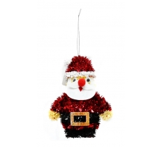 Tinsel Santa Claus Decoration 18Cm