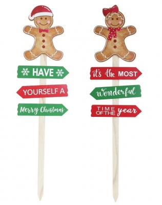 Gingerbread Man Yard Stake 74Cm