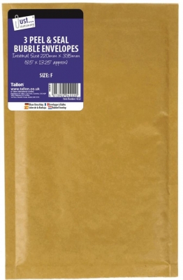 Tallon Bubble Envelopes 3 Pack 220X335