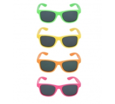 Children's Neon Glasses with Dark Lenses in 4 Assorted