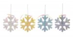 Christmas Flocked Hanging Snowflake Sprinkles 16.5cm