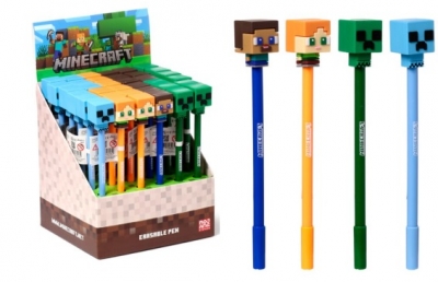 Inkredible Erasable Pen with Minecraft Chibi Style Silicone