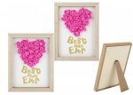 Best Mum/nan Ever Framed Foam Rose Heart 20cm X 15cm