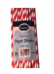 Essential Red Stripe Straws Pack 50