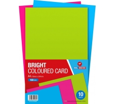 Mail Master A4 Assorted Bright Coloured Card 10 Pack