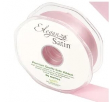 Eleganza Double Faced Satin 25mm X 20M Lt Pink
